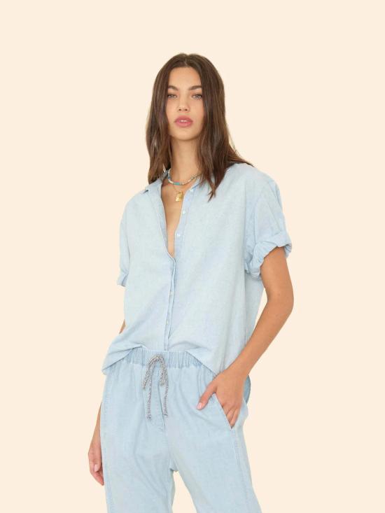  시레나 셔츠 채닝 셔츠 에어 블루 - XIRENA