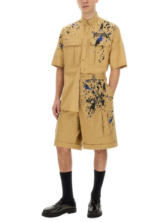  모스키노 반팔 셔츠 02032035 1148 Beige - MOSCHINO