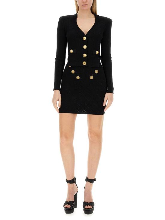  발망 숏 스커트 CF1LB004 KF530PA Black - BALMAIN