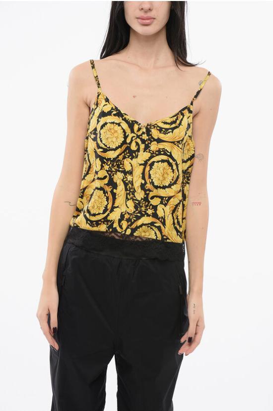  베르사체 민소매 티셔츠 1008557 1A06155 5B000 Gold