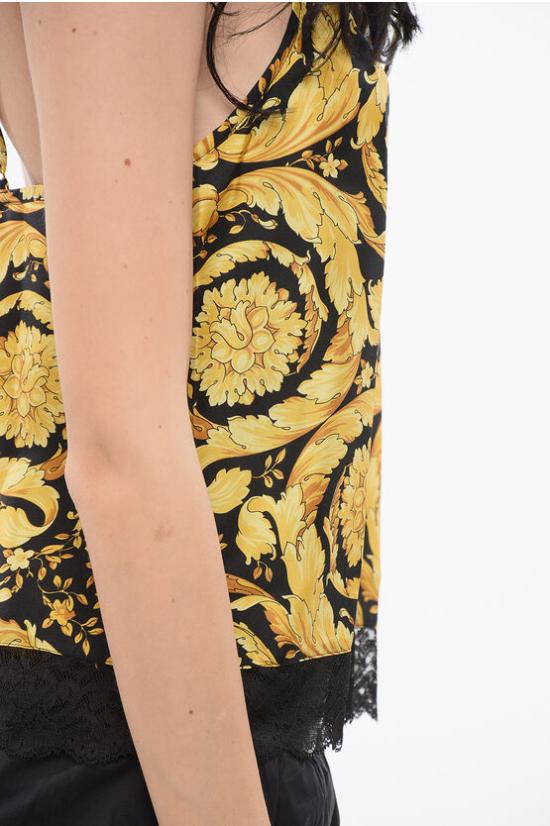  베르사체 민소매 티셔츠 1008557 1A06155 5B000 Gold - VERSACE