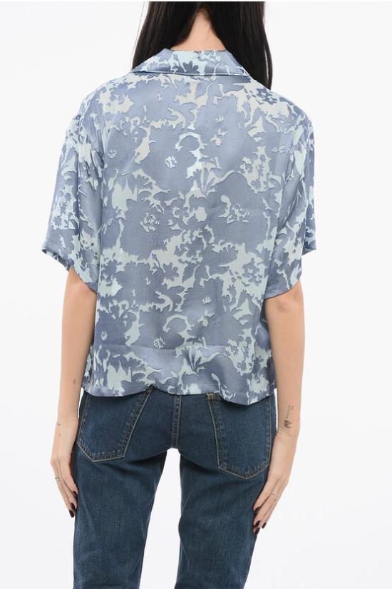  겐조 블라우스 FE52CH071 9JE 67 Blue - KENZO