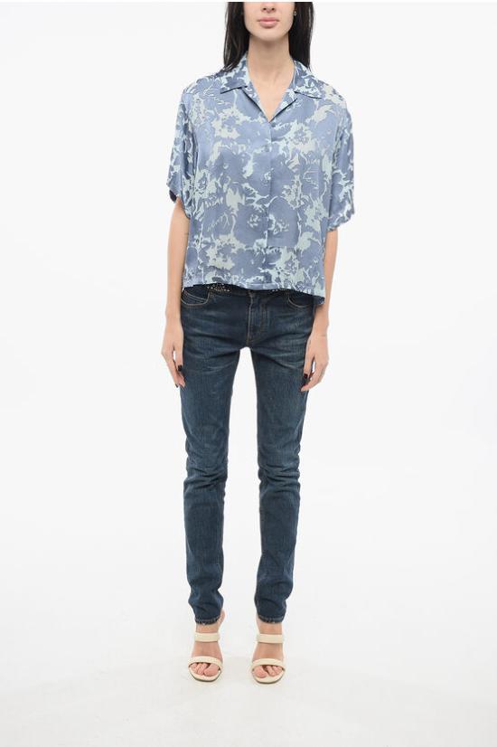  겐조 블라우스 FE52CH071 9JE 67 Blue - KENZO