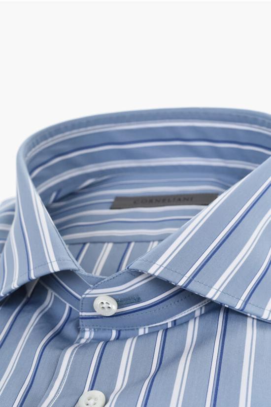  꼬르넬리아니 긴팔 셔츠 94P102 3981633 001 Blue - CORNELIANI