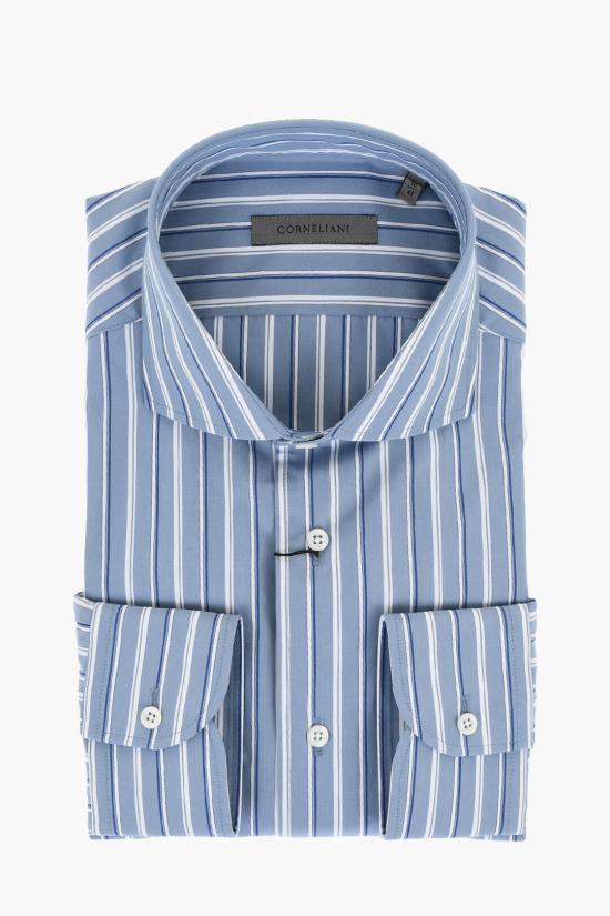 꼬르넬리아니 긴팔 셔츠 94P102 3981633 001 Blue