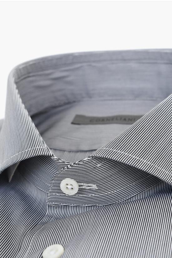  꼬르넬리아니 긴팔 셔츠 94P102 3981315 013 Black White - CORNELIANI