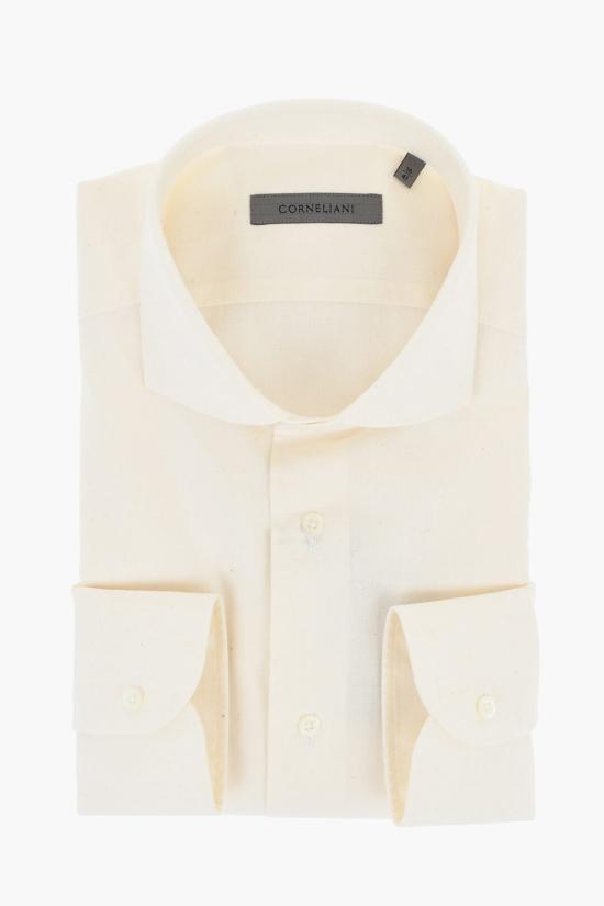  꼬르넬리아니 긴팔 셔츠 94P102 2281609 073 White