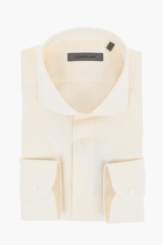  꼬르넬리아니 긴팔 셔츠 94P102 2281609 073 White