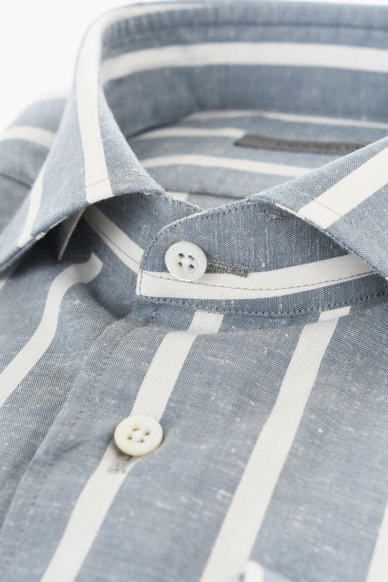  꼬르넬리아니 긴팔 셔츠 94P102 2281539 002 Bianco Blu - CORNELIANI