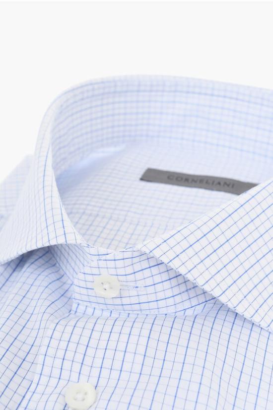 꼬르넬리아니 긴팔 셔츠 94P102 2281241 002 Bianco Blu - CORNELIANI