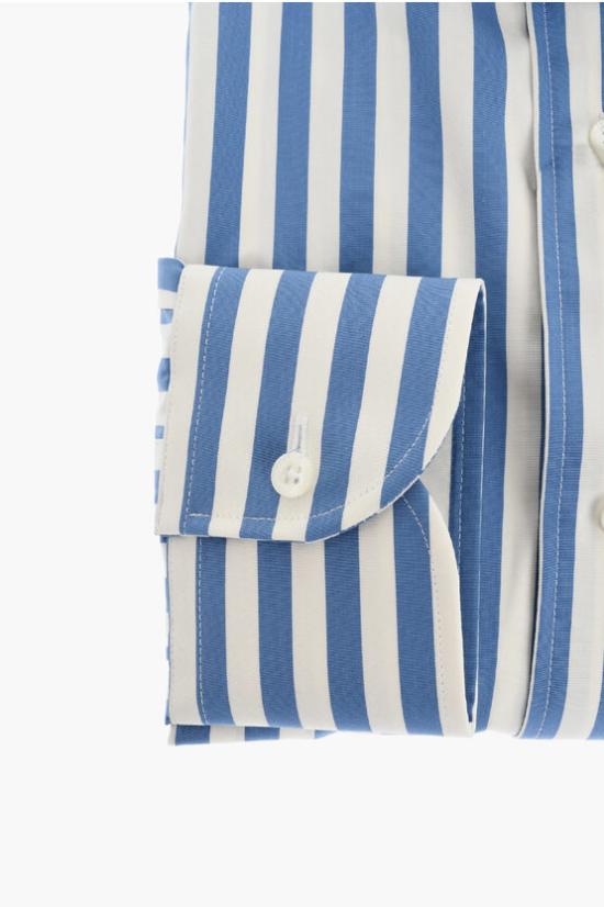  꼬르넬리아니 긴팔 셔츠 94P102 9381626 001 Bianco Blu - CORNELIANI