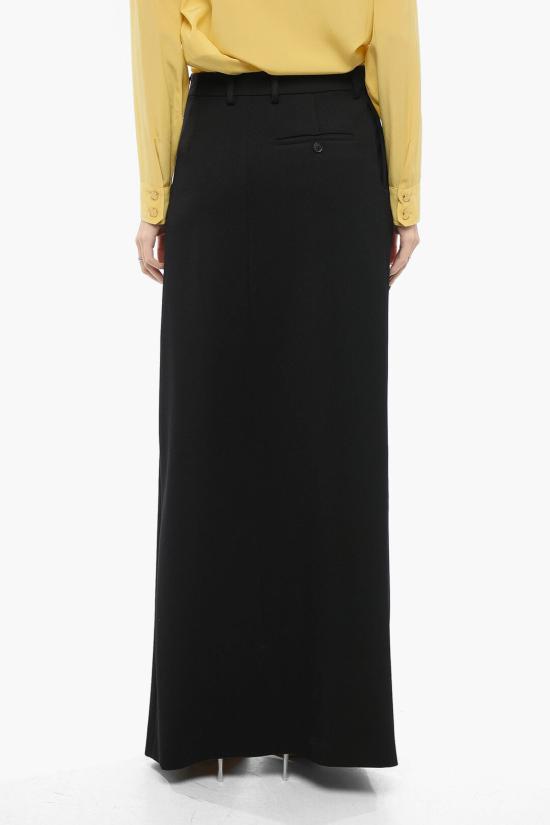  발렌시아가 롱 스커트 773547TPT24 1000 Black - BALENCIAGA