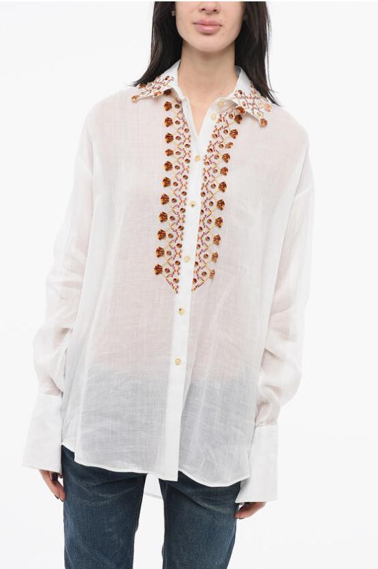  에르마노 설비노 블라우스 D442K710TUG10601 White