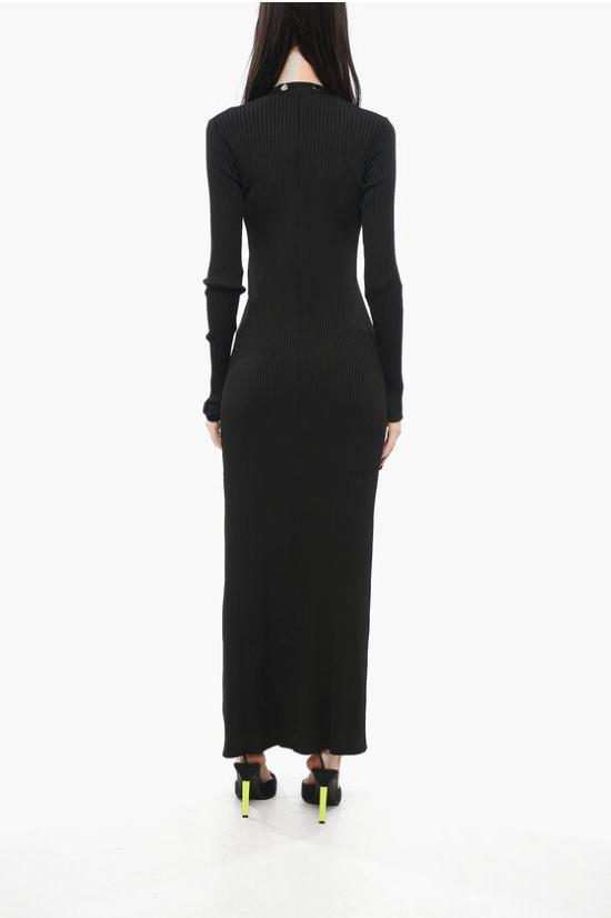  디 아티코 미디 원피스 241WCM113KV006 100 Black - THE ATTICO