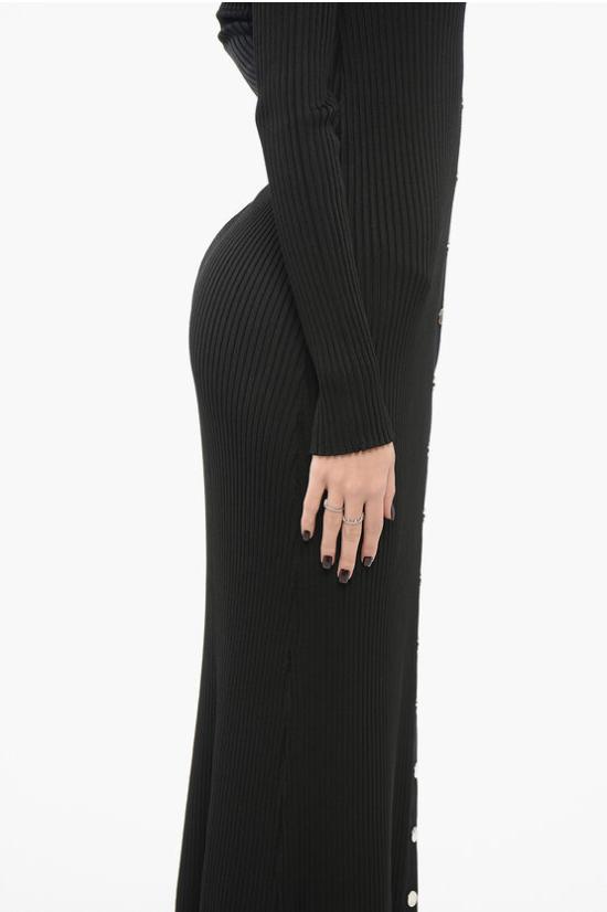  디 아티코 미디 원피스 241WCM113KV006 100 Black - THE ATTICO