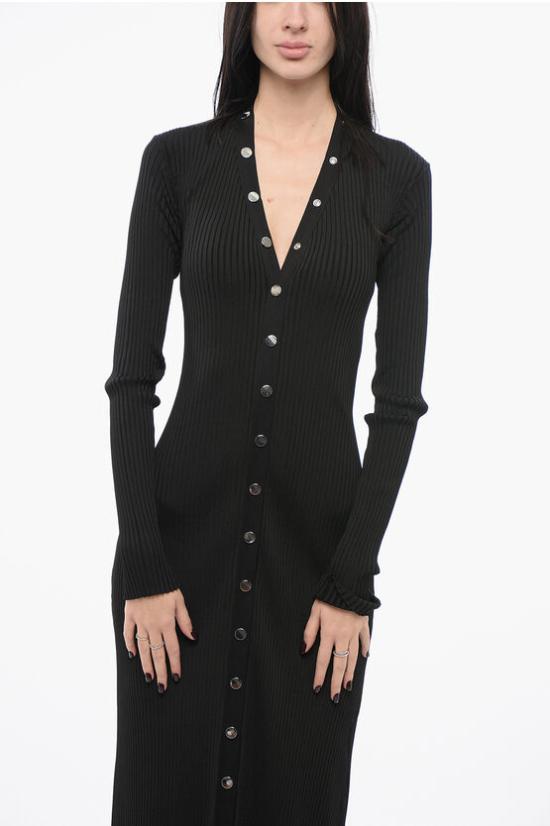  디 아티코 미디 원피스 241WCM113KV006 100 Black - THE ATTICO