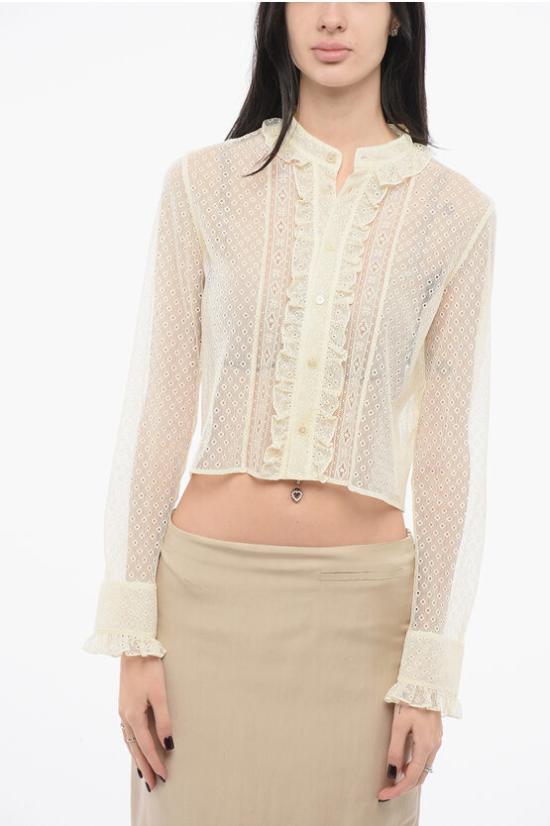  셀린느 블라우스 2C00B375W 12CR White