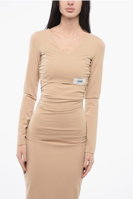  돌체앤가바나 미디 원피스 F6BIATFUGPO M2507 Beige - DOLCE & GABBANA