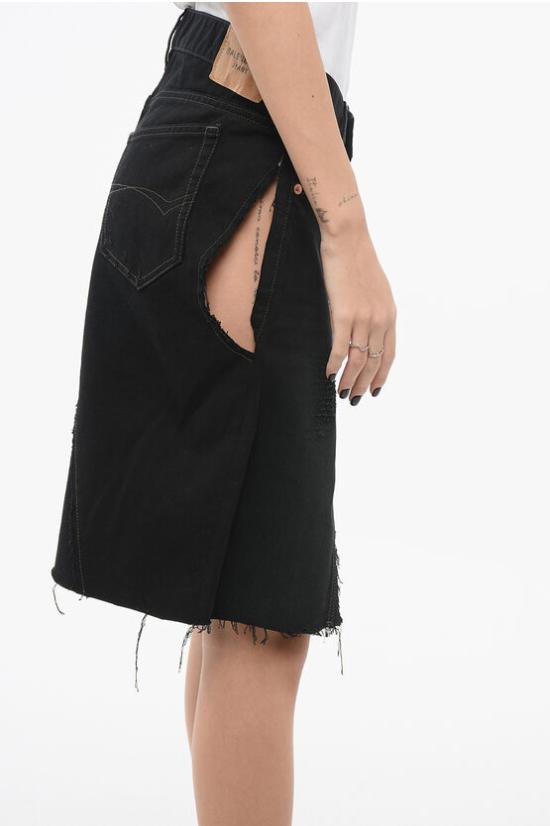  발렌시아가 숏 스커트 719270 TNW54 1129 Black - BALENCIAGA