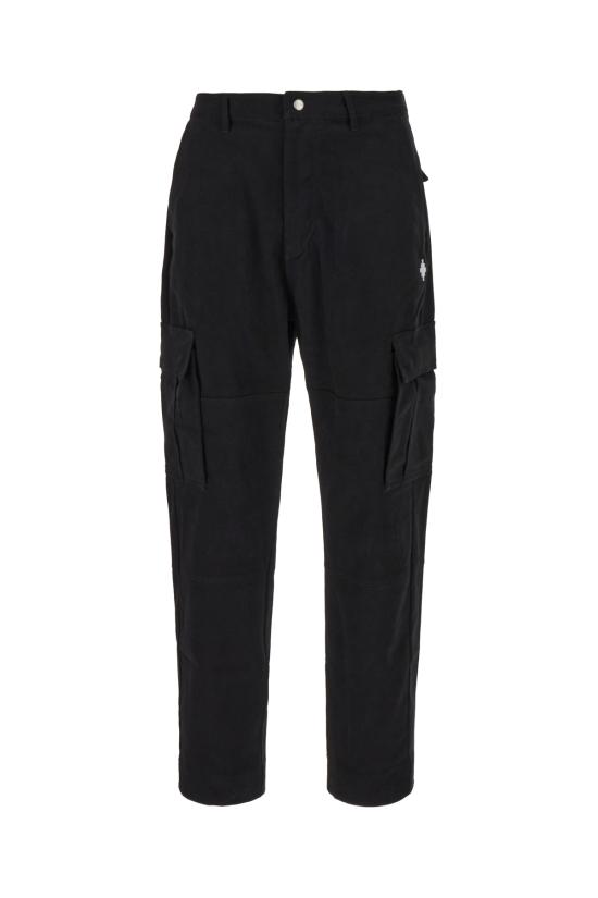  마르셀로 불론 스트레이트 팬츠 CMCF014S24FAB001 1001 BLACK WHITE
