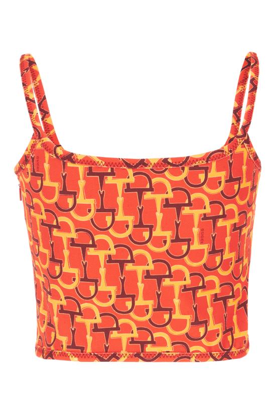 25SS 구찌 민소매 티셔츠 828252ZAS9N 7033 FANTASIA ARANCIONE - GUCCI