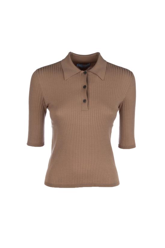 25SS 프라다 폴로 티셔츠 P24Q2N16SU F0040 Cammello