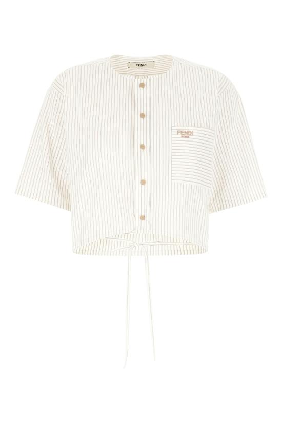 25SS 펜디 반팔 티셔츠 FS8241AQ3L F0XAY CREAM