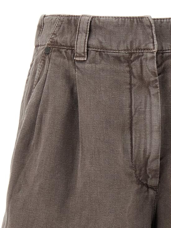 25SS 브루넬로 쿠치넬리 숏팬츠 ML996P5761C2925 Brown - BRUNELLO CUCINELLI