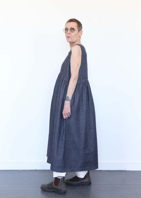  이치 앤티퀴트 데님 원피스 Ichi Antiquites 데님 드레스 네이비 - ICHI ANTIQUITES