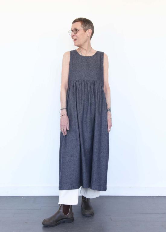  이치 앤티퀴트 데님 원피스 Ichi Antiquites 데님 드레스 네이비 - ICHI ANTIQUITES