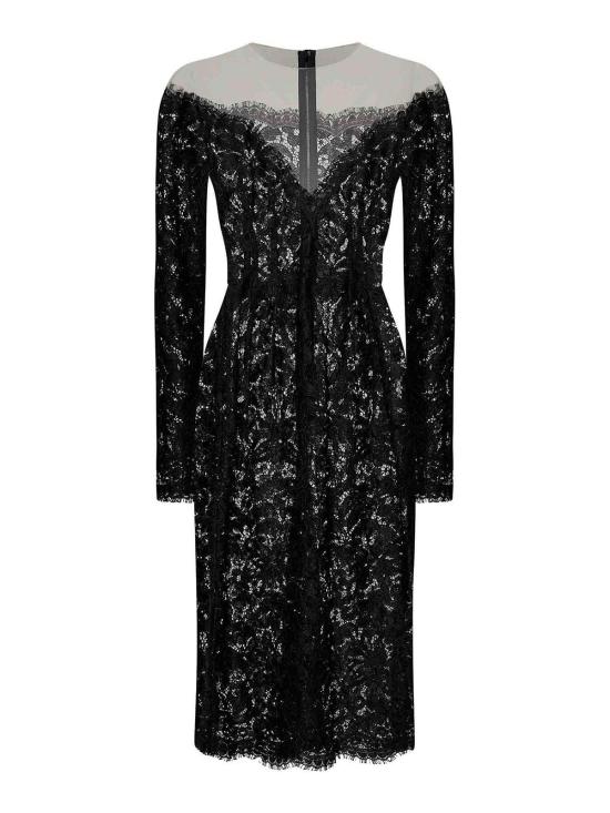  돌체앤가바나 미디 원피스 F6R0ATFLMOKN0000 Black