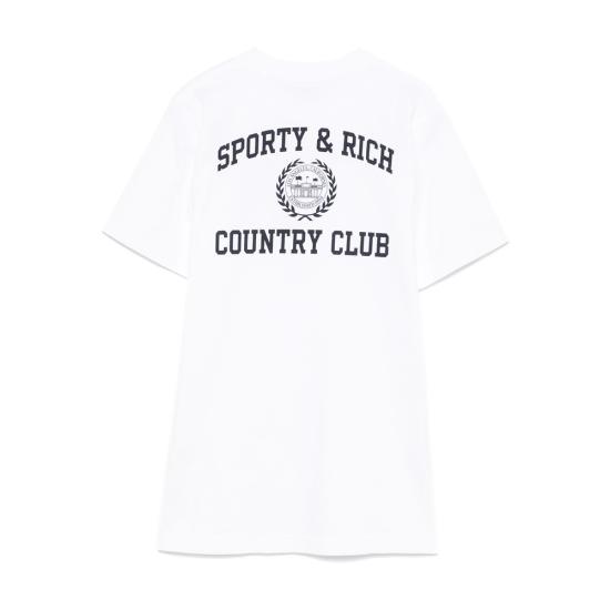 24FW 스포티앤리치 반팔 티셔츠 TO043516218WH WH NA WHITE - SPORTY & RICH