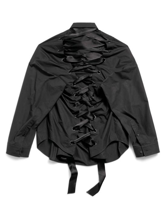 25SS 발렌시아가 블라우스 831657 TRM28 1000 BLACK - BALENCIAGA