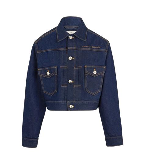 25SS 비비안웨스트우드 MARLENE 마린 크롭 자켓  19010018 W0162 K406 Blue