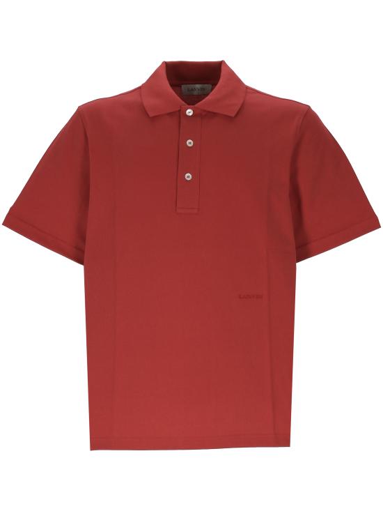 25SS 랑방 폴로 티셔츠 RMPL0111 J011P25361 CARMINE RED