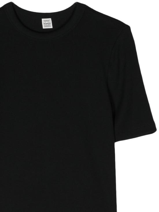 25SS 토템 반팔 티셔츠 241WRT1459FB0094 001 Black - TOTEME