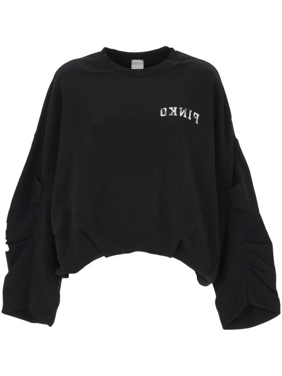 25SS 핑코 긴팔 티셔츠 104281 A2BZZ99 Nero limousine