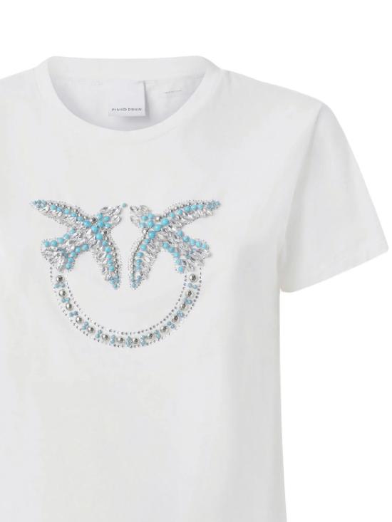 25SS 핑코 반팔 티셔츠 100535 A2G7Z05 BIANCO BIANCANEVE - PINKO