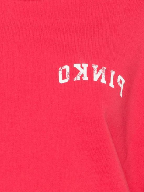 25SS 핑코 긴팔 티셔츠 104281 A2BZO57 ROSSO PASSATA DI POM - PINKO