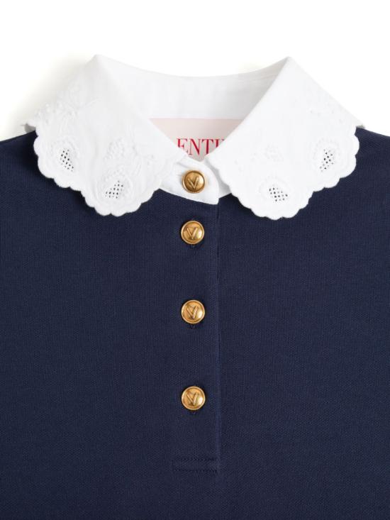 25SS 발렌티노 PAP 폴로 티셔츠 6B3MH00Z 95U598 Blue - VALENTINO PAP