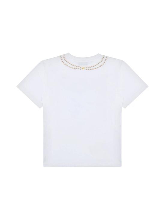 25SS [키즈] 모스키노 티셔츠 HIM060LAA02 10101 White - MOSCHINO