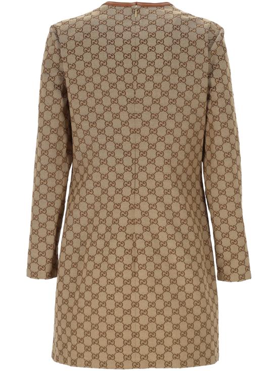 25SS 구찌 숏 원피스 820404 Z8BZA2190 CAMEL EBONY - GUCCI