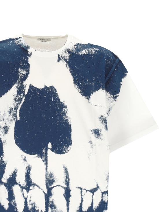 25SS 알렉산더 맥퀸 반팔 티셔츠 815067 QTAC50978 White blue - ALEXANDER MCQUEEN