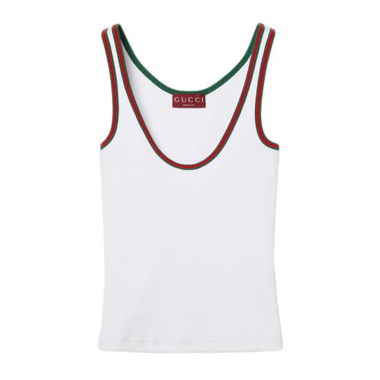 25SS 구찌 민소매 티셔츠 815851XJG5O 9692 WHITE MIX