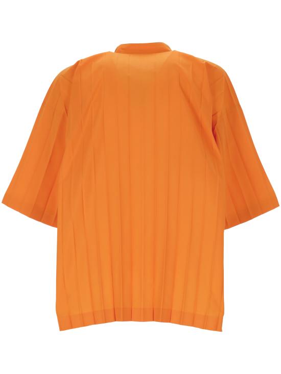 25SS 이세이 미야케 반팔 셔츠 HP56FJ305 32 Orange - ISSEY MIYAKE