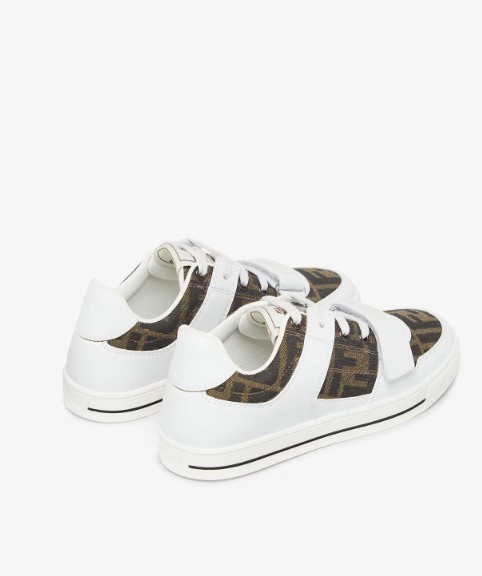 25SS [키즈] 펜디 스니커즈 JMR476 AHGYF0C1A Bianco tabacco nero - FENDI