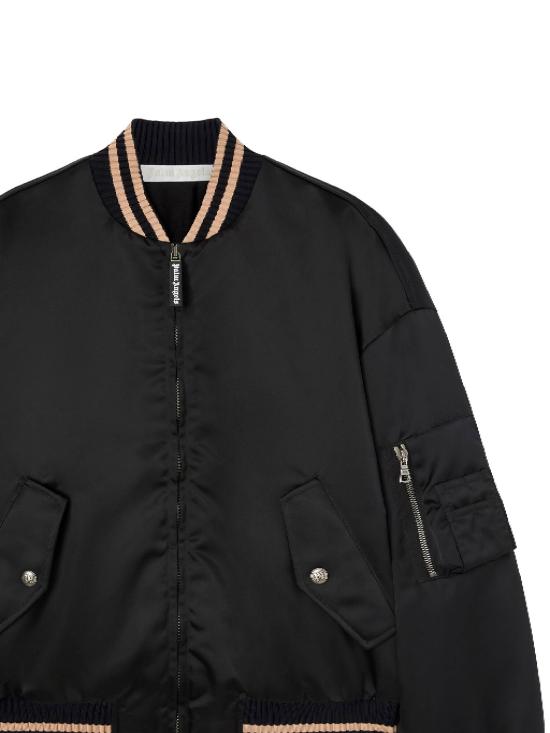 25SS 팜앤젤스 봄버 자켓 PWEH027S25FAB001 1030 Black pi - PALM ANGELS