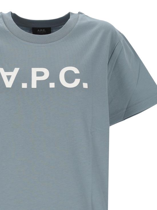 25SS 아페쎄 반팔 티셔츠 COHBMM26384 ILA BLEU GRIS BLANC - A.P.C.
