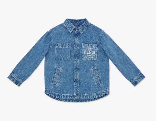 25SS [키즈] 펜디 자켓 JUA196 AMHXF0QG0 Dark blu