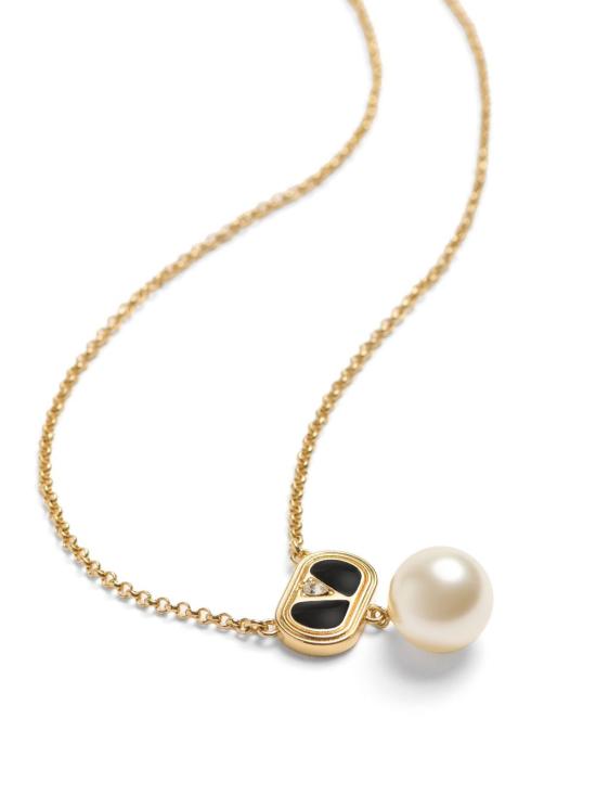 25SS 발렌티노 가라바니 네크리스 6Y2J0S36 LNWRFR ORO NERO CRYSTAL CREAM - VALENTINO GARAVANI